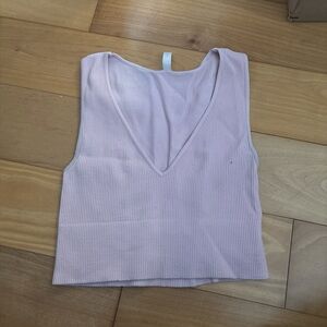 Nikibiki Light Pink Ribbed Crop Top